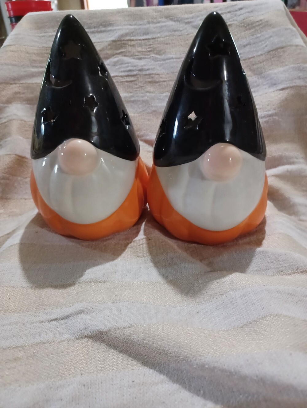 Kids Orange and Black Gnome Slip-On Shoes